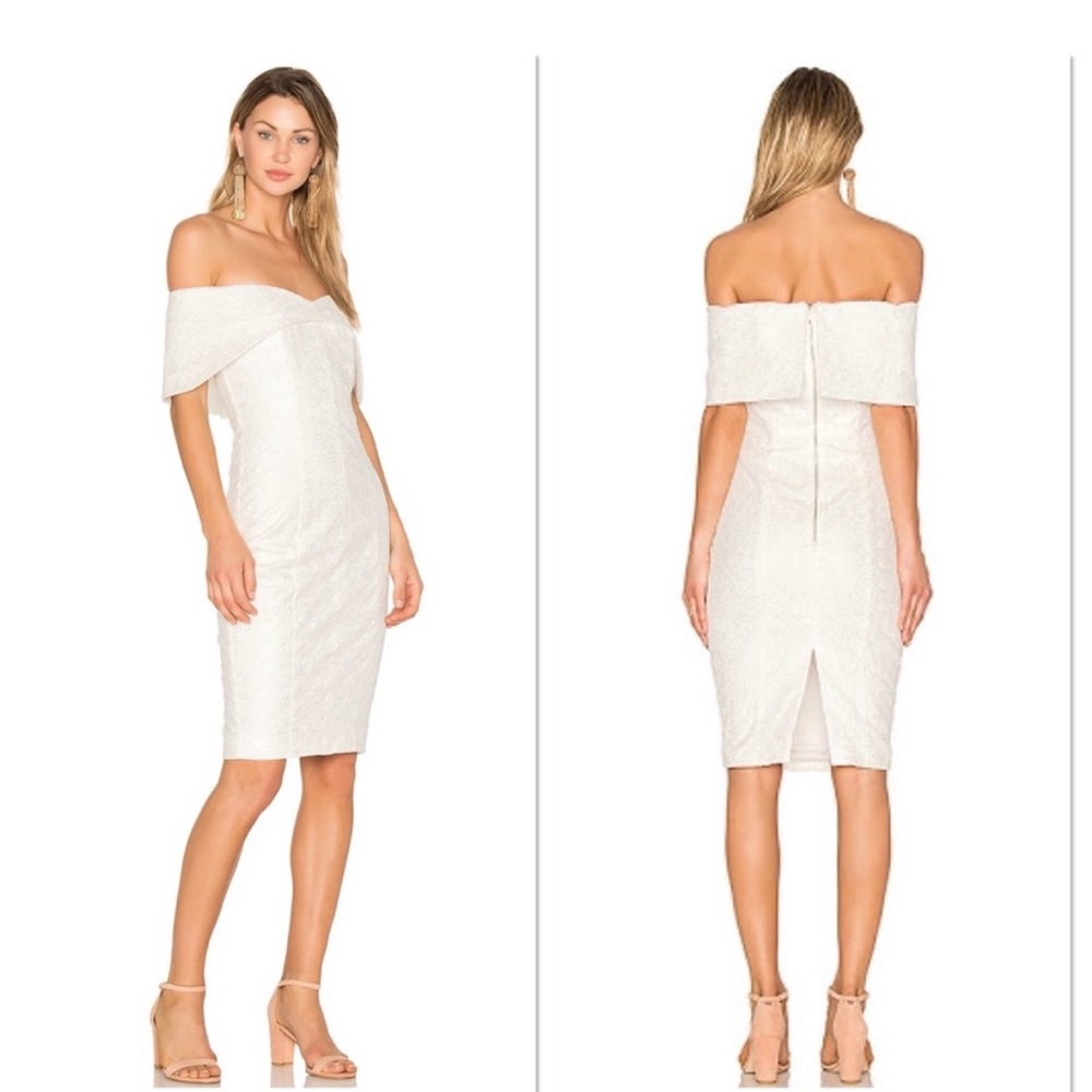 MISHA COLLECTION Tammy Dress in Ivory, Sz 4, NWT